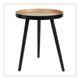 Table d'appoint bois noir ronde H 49cm
