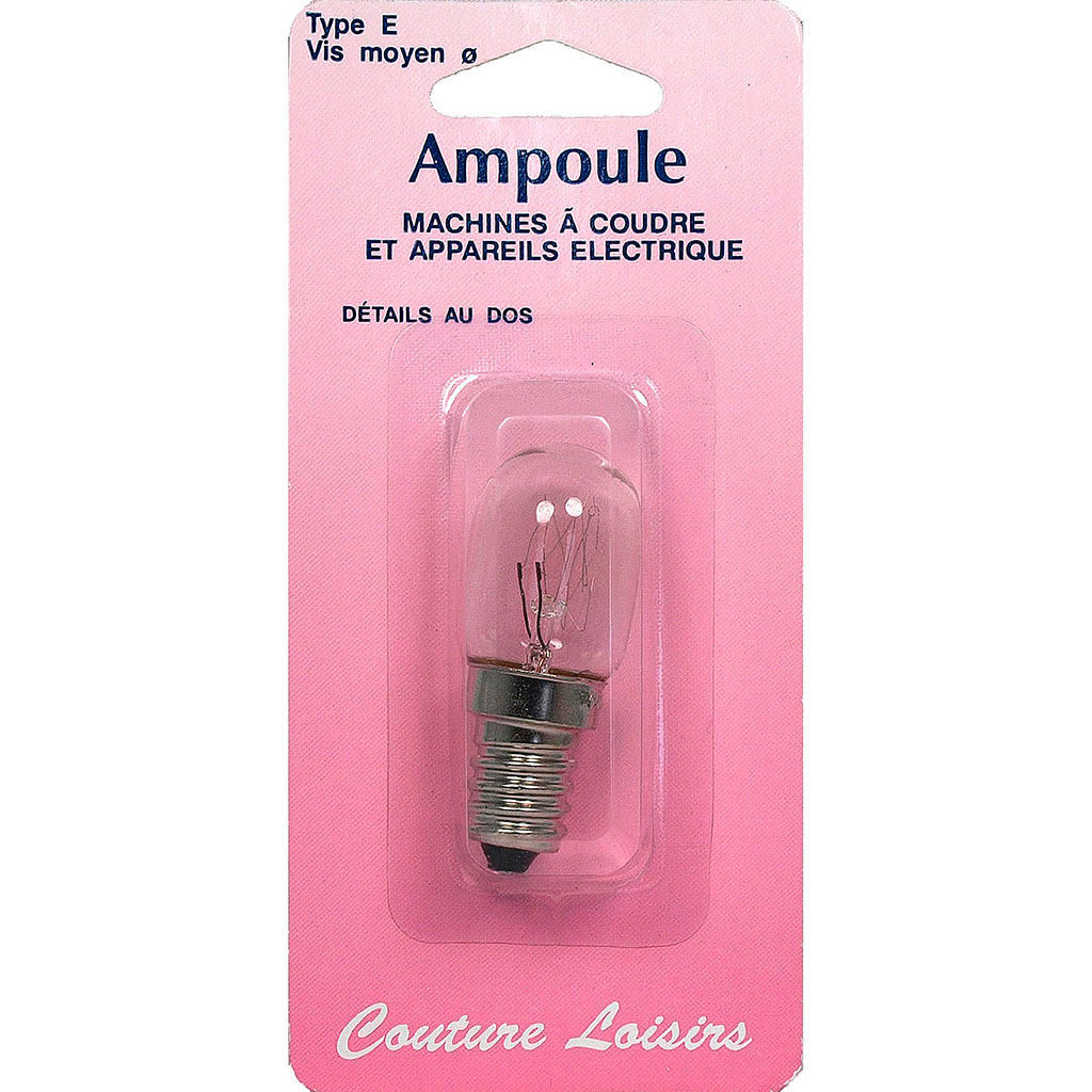 Ampoule E14 12V 15W Riva 073.201.200 : Azur Mac : magasin matériel de  couture, mercerie, professionnel