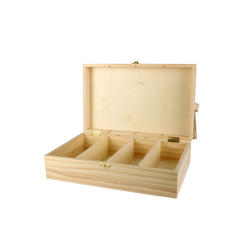 Boite 9 tiroirs en bois à personnaliser 22x22.5x7cm - Centrakor
