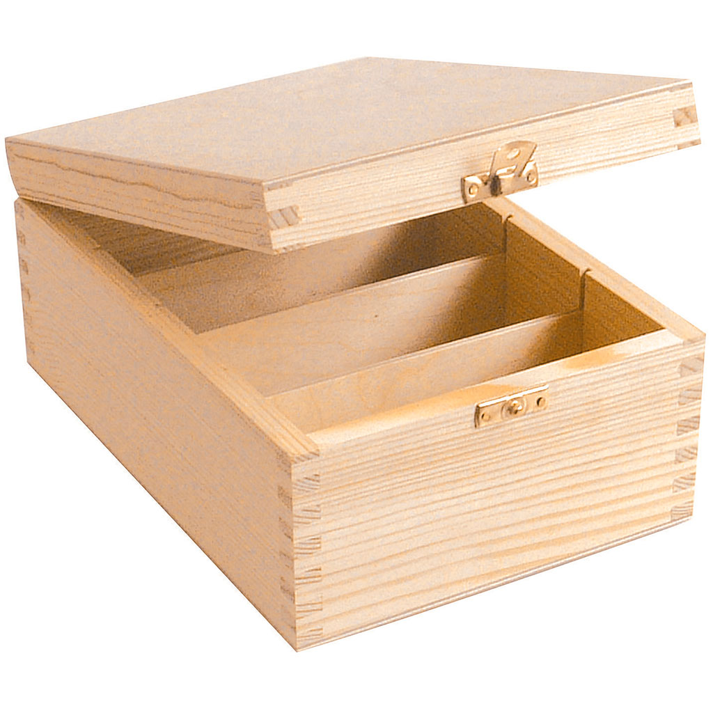 Boîte de rangement bois industriel 31x31cm - Centrakor