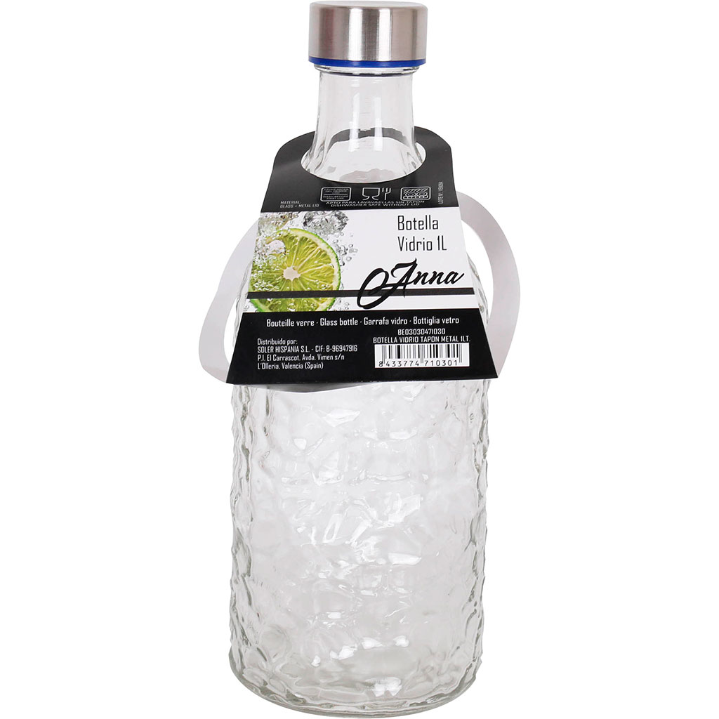 375ml eau minérale bouteille en verre avec bouchon en plastique
