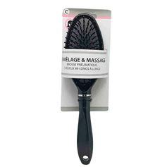 Brosse pneumatique ovale pour démêlage er massage en plastique 25cm