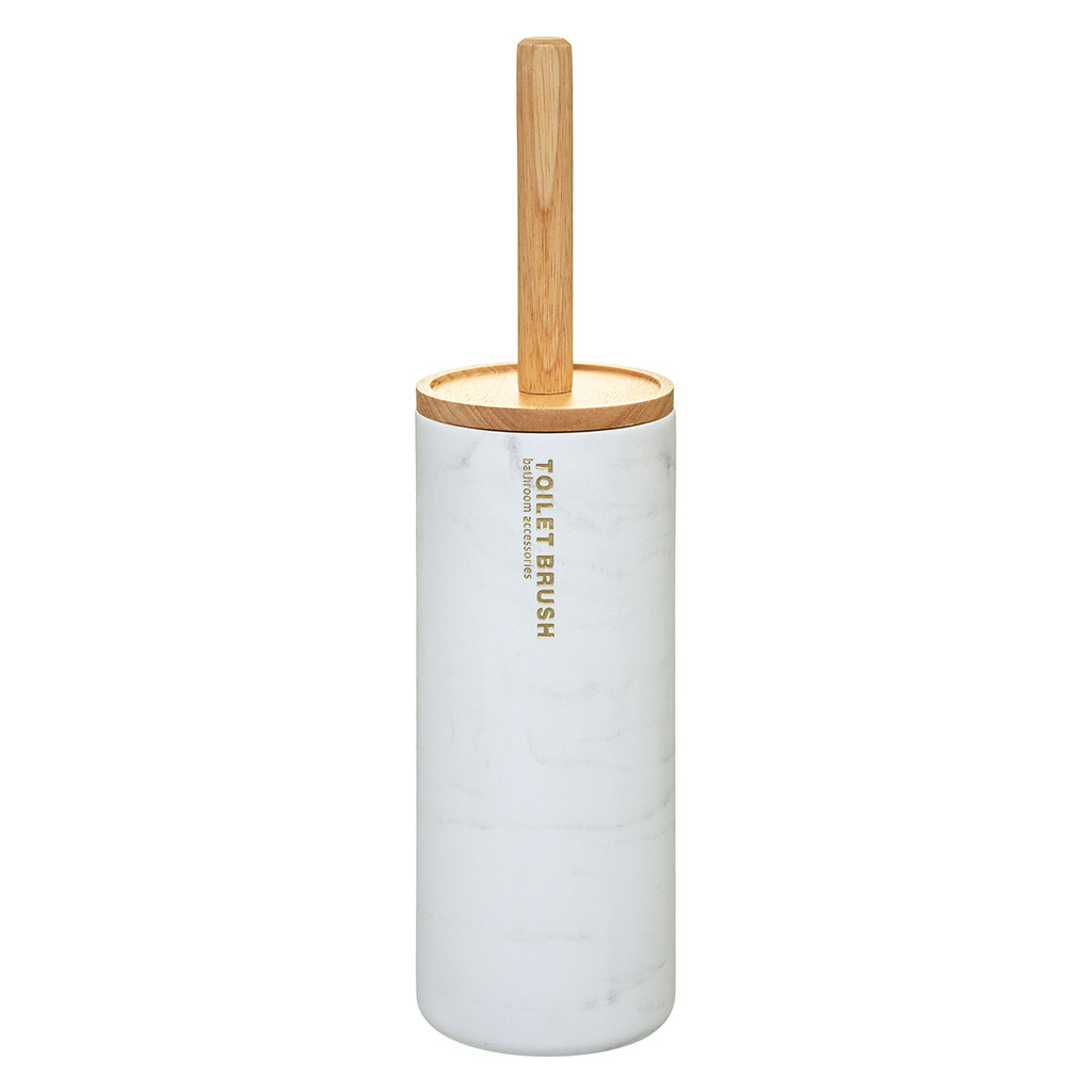 Brosse WC avec support en résine Kaki & manche en Bambou - Accessoires de  WC - Décomania