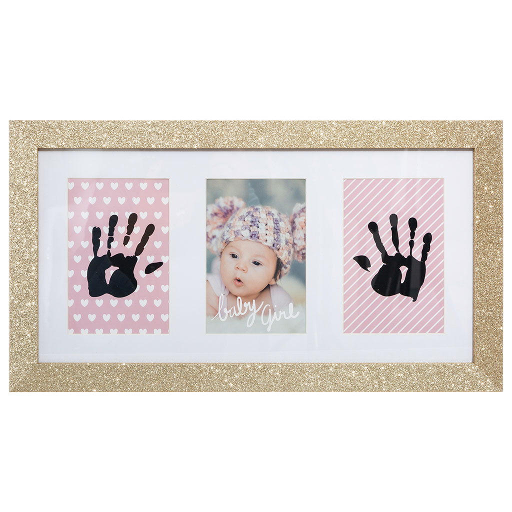 all Kids United® Cadre photo pour bébé Encres Set d'empreintes - Cadre  photo pour empreintes
