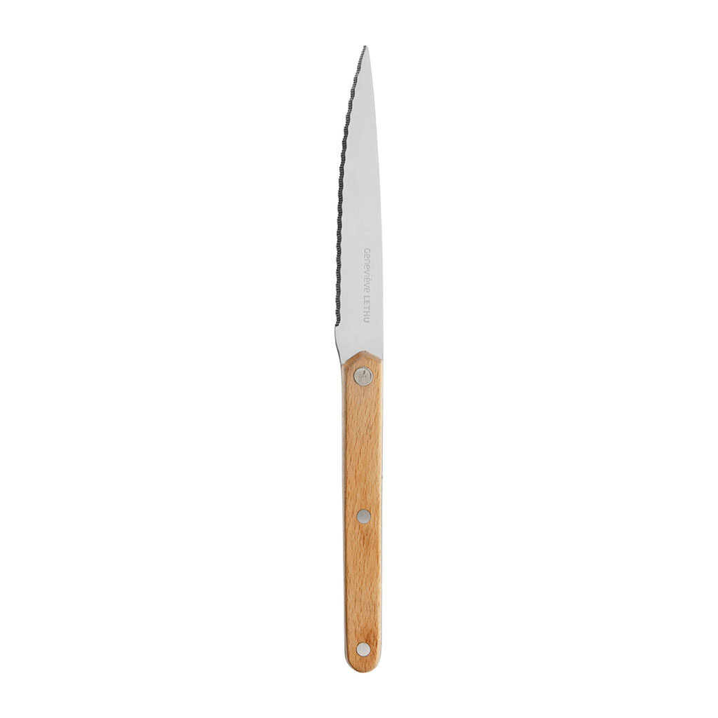 Couteau à steak FELICIEN bois clair - LETHU - Centrakor
