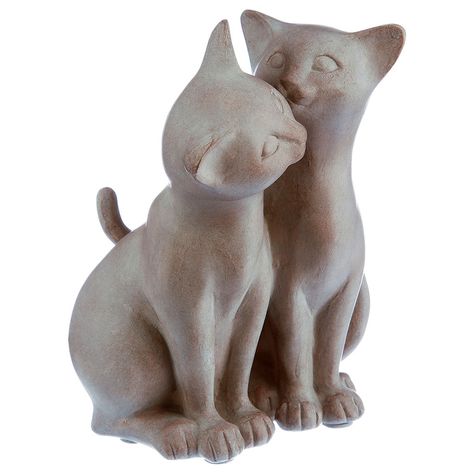 Figurine déco chat, décoration de magasin, figurines de chat,  décoration en bois 2pcs-12130