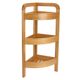 Étagère d'angle 3 niveaux bambou 23x61x23cm