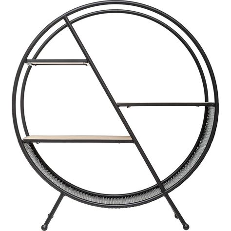 Etagère ronde sur pied métal et bois 50x55.5x18cm - Centrakor