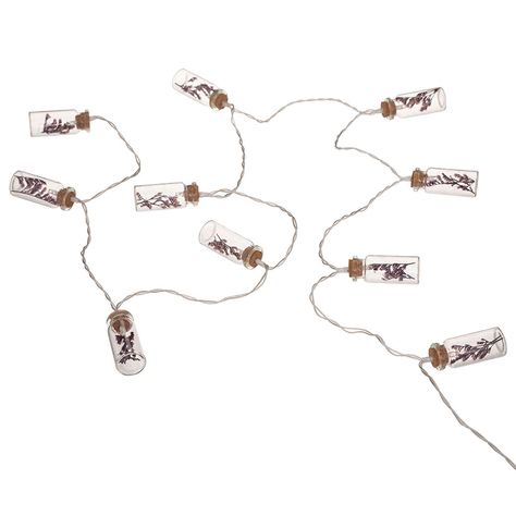 Guirlande lumineuse à LED avec fleurs séchées