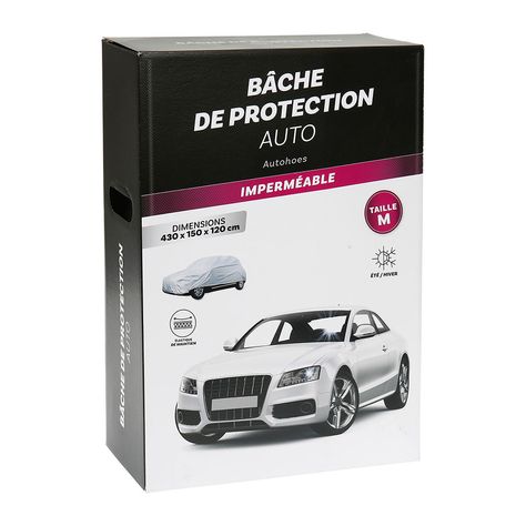 Housse voiture velours garage, protection auto intérieure CoverIn' Taille M  