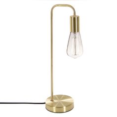 Lampe métal dorée H 46cm