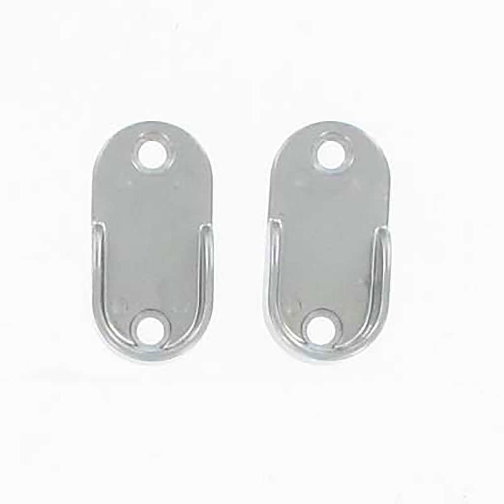 Lot de 2 supports sans perçage tringle à rideau argent mat D 20mm -  Centrakor