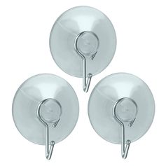 Lot de 3 crochets ventouse transparente D 5cm