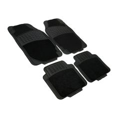 Lot de 4 tapis caoutchouc et moquette