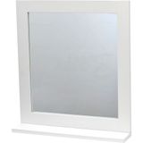 Miroir salle de bain MIAMI avec tablette blanc 48x53x10cm