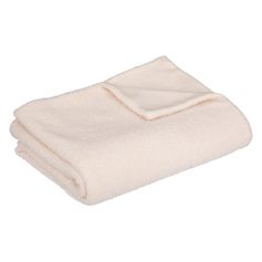 Plaid bouclette SUBLIMA polyester ivoire 160x120cm