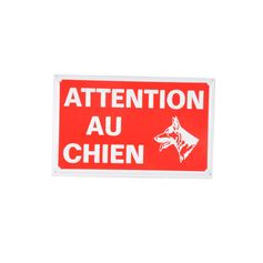 Plaque attention chien 16x10cm