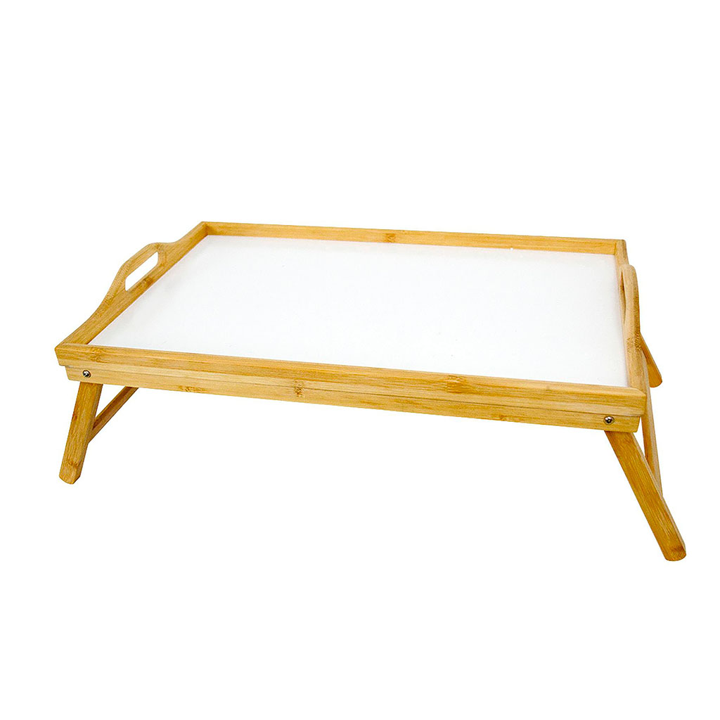 Tablette de lit pliable plateau petit déjeuner bambou helloshop26 2013072 -  Conforama