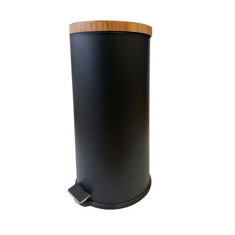 Poubelle de salle de bain bambou noir 5L - Centrakor