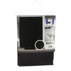 Rideau de douche diamant noir 180x200cm