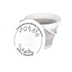 Seau compost pliable avec couvercle 29x21x27cm