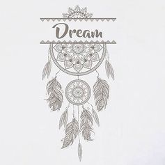 Sticker mural déco attrape-rêves dream 70x20cm