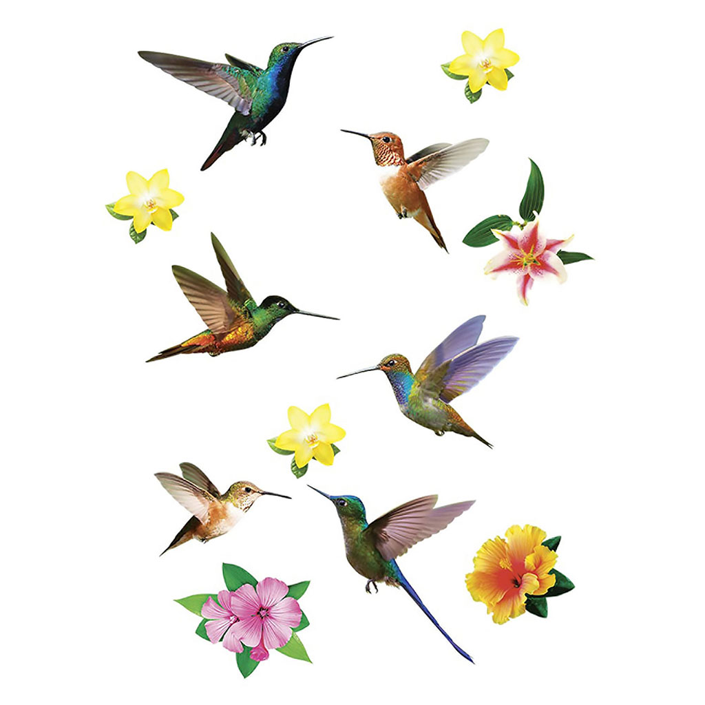 Sticker Mural Fleurs & Oiseaux Artemio, Déco 