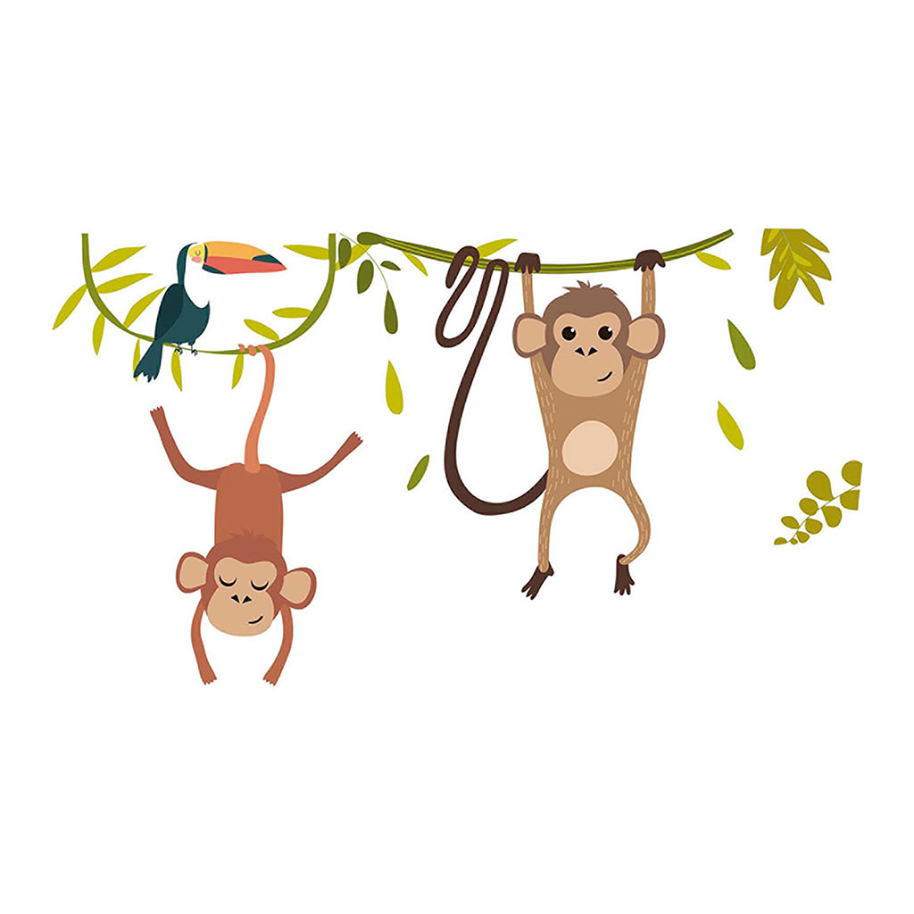 Stickers muraux des singes et gorilles - Webstickersmuraux