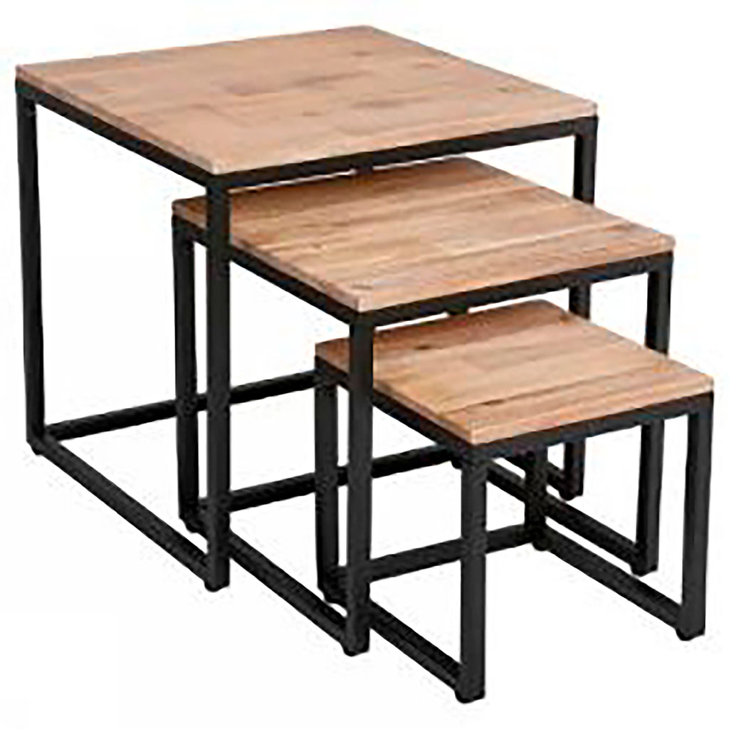 Table d'appoint pliante plateau imitation bois 48xH 66x38cm - Centrakor