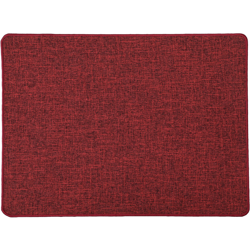 Tapis d'entrée PVC rouge contour noir 80x120cm - Centrakor