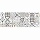 Tapis déco rectangulaire carreaux de ciment 45x120cm