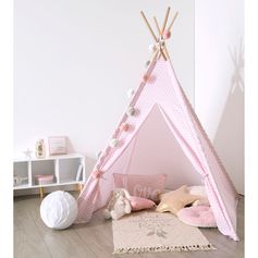 Tipi enfant rose 120x160x120cm