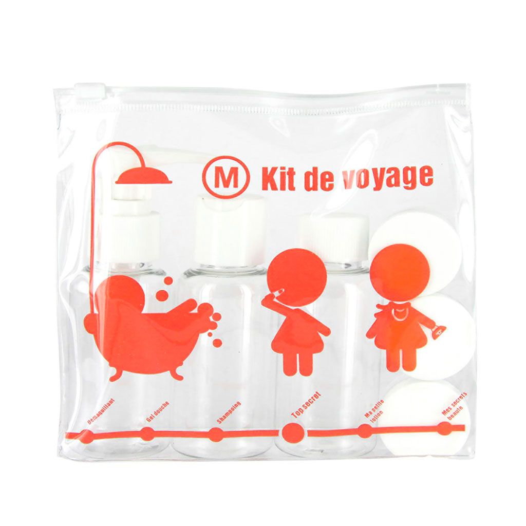 Trousse de Toilette Transparente Vide de Voyage pour Liquides Kit